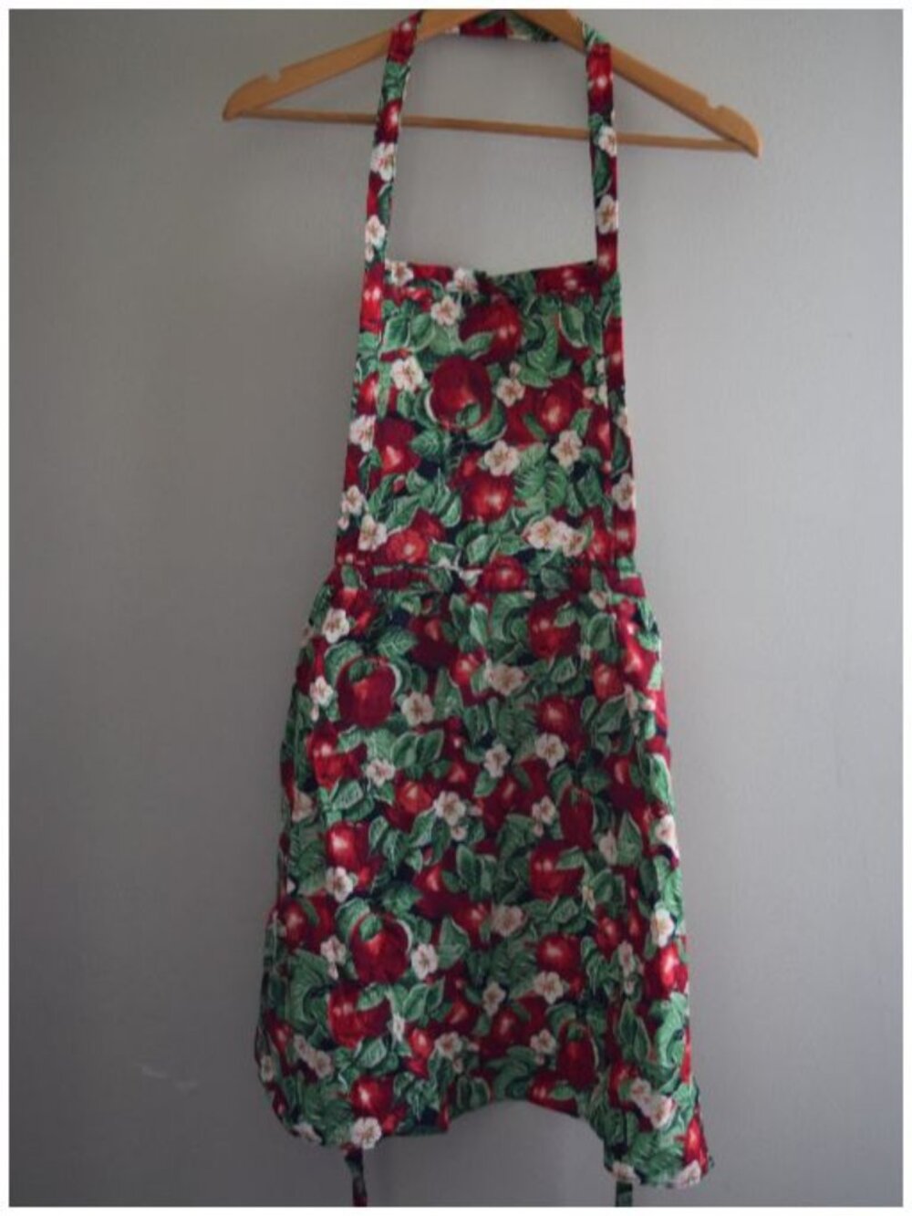 VINTAGE KitchenWorks Apple Orchard Full Apron Cranston Fabric